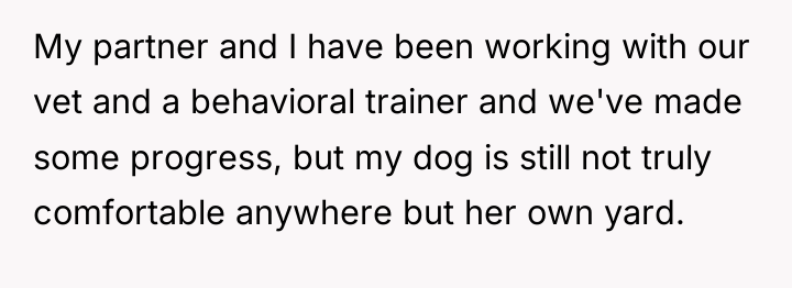 My partner and I have been working with our vet...