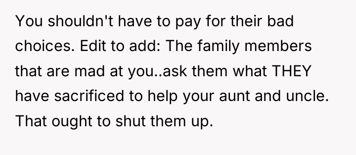You shouldn't have to pay for their bad choices. Edit...