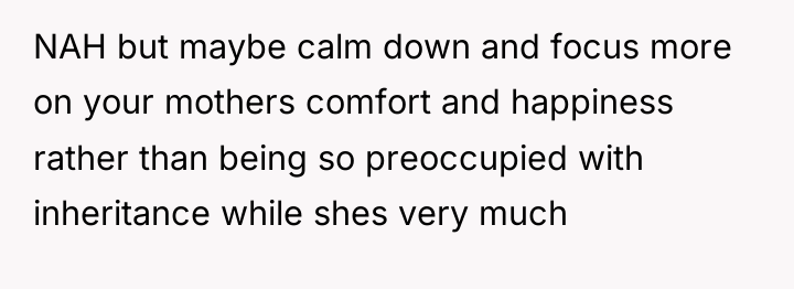 NAH but maybe calm down and focus more on your...
