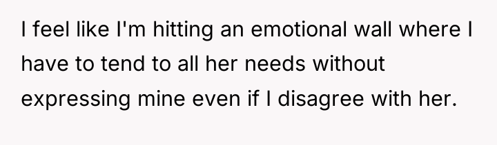 I feel like I'm hitting an emotional wall where I...