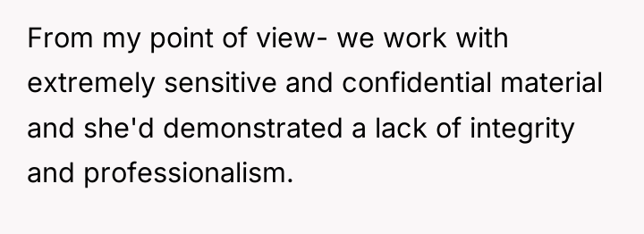 From my point of view- we work with extremely sensitive...