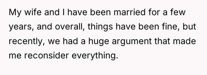 My wife and I have been married for a few...