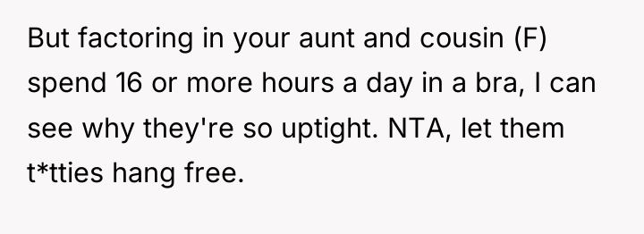 But factoring in your aunt and cousin (F) spend 16...