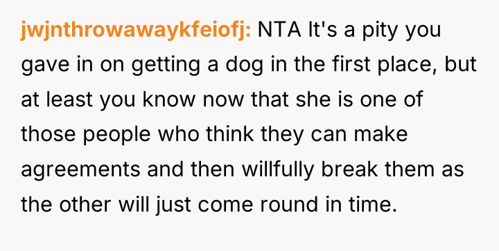 jwjnthrowawaykfeiofj NTA It's a pity you gave in on getting...