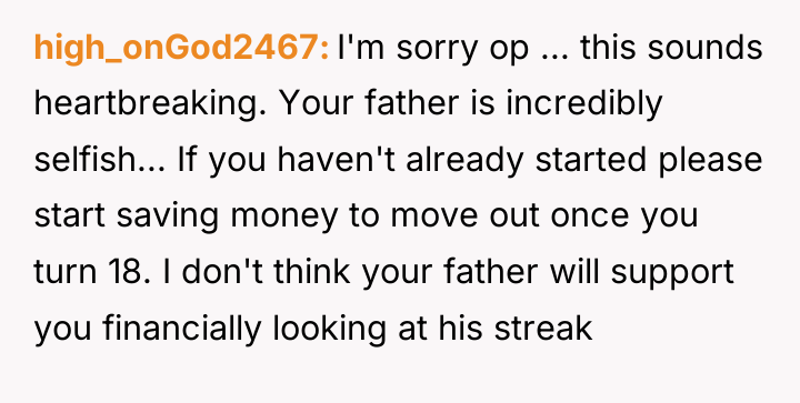 high_onGod2467 I'm sorry op ... this sounds heartbreaking. Your father...