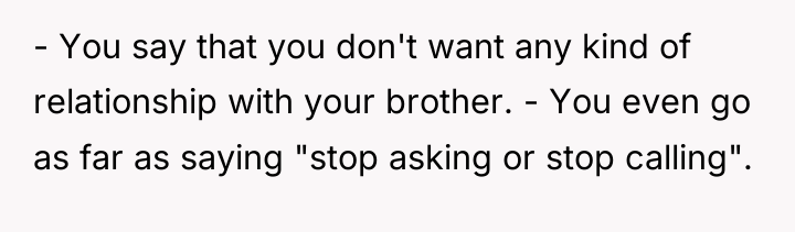 - You say that you don't want any kind of...