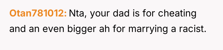 Otan781012 Nta, your dad is for cheating and an even...