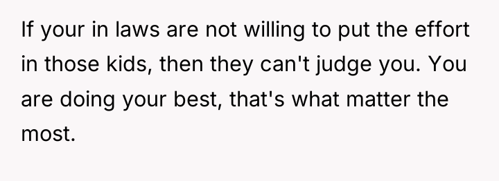 If your in laws are not willing to put the...