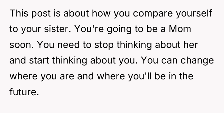 This post is about how you compare yourself to your...