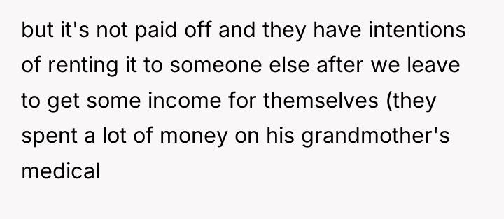 but it's not paid off and they have intentions of...