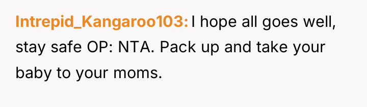 Intrepid_Kangaroo103 I hope all goes well, stay safe OP: NTA....