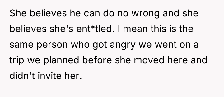 She believes he can do no wrong and she believes...