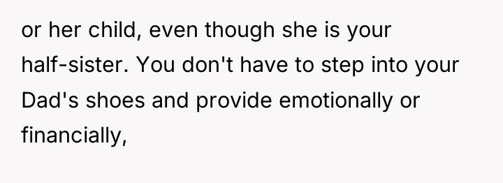 or her child, even though she is your half-sister. You...