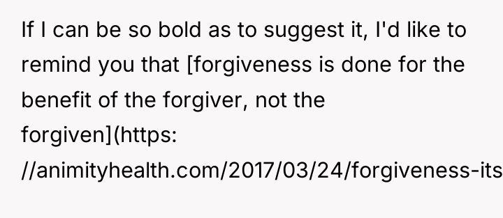 If I can be so bold as to suggest it,...