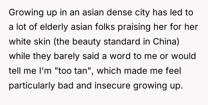 Growing up in an asian dense city has led to...