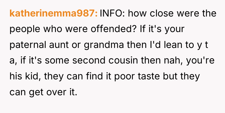katherinemma987 INFO: how close were the people who were offended?...