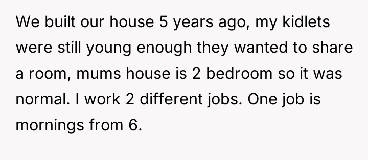 We built our house 5 years ago, my kidlets were...