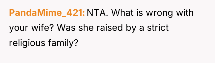 PandaMime_421 NTA. What is wrong with your wife? Was she...