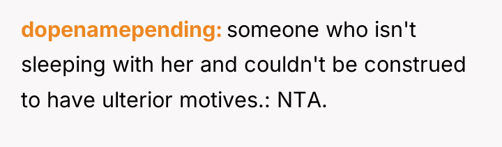 dopenamepending someone who isn't sleeping with her and couldn't be...
