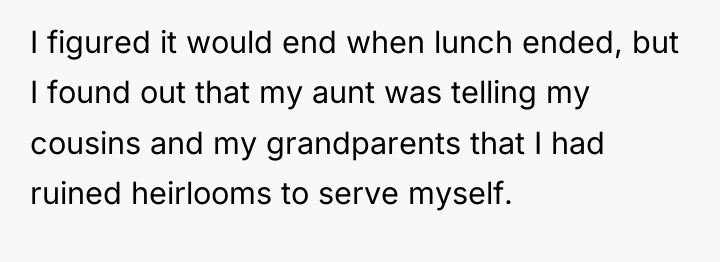 I figured it would end when lunch ended, but I...