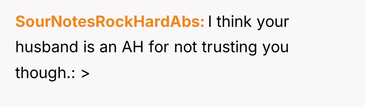 SourNotesRockHardAbs I think your husband is an AH for not...