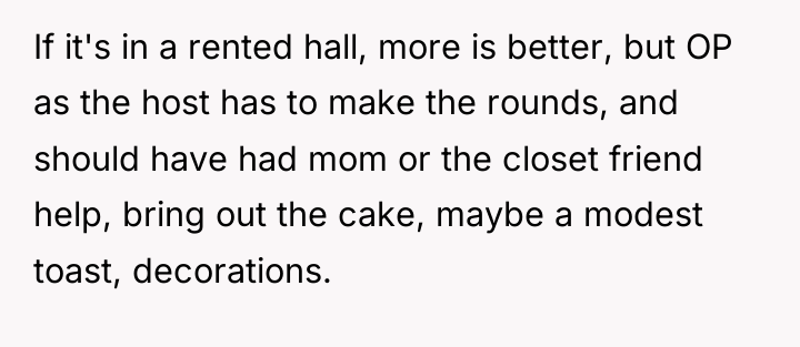 If it's in a rented hall, more is better, but...