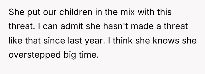 She put our children in the mix with this threat....