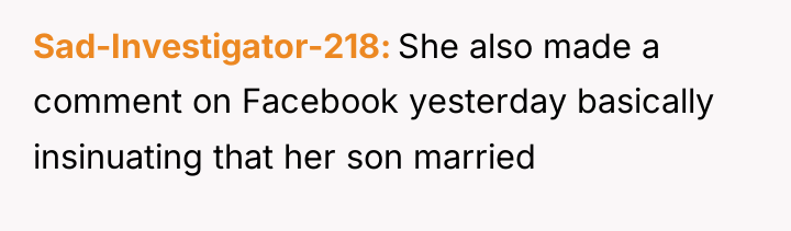 Sad-Investigator-218 She also made a comment on Facebook yesterday basically...