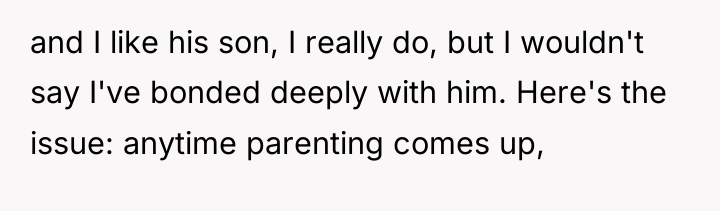 and I like his son, I really do, but I...