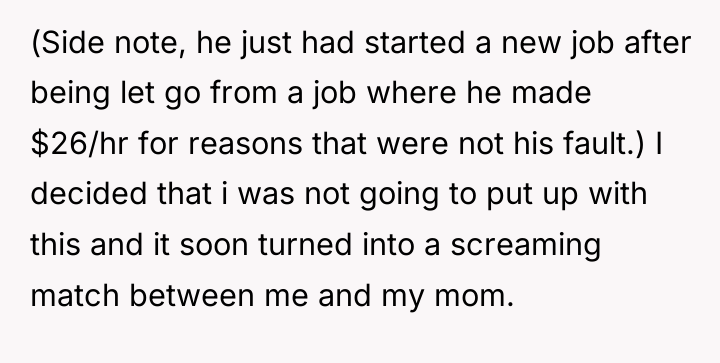 (Side note, he just had started a new job after...