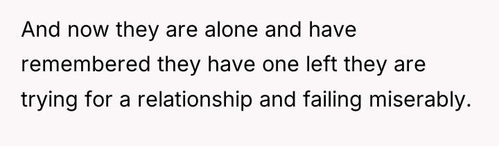 And now they are alone and have remembered they have...