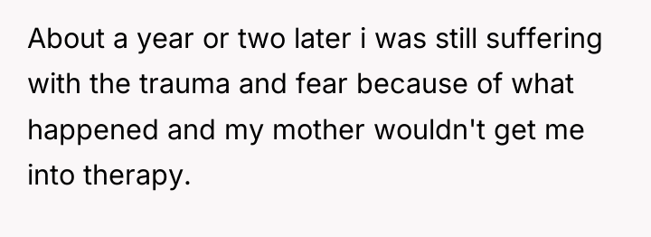 About a year or two later i was still suffering...