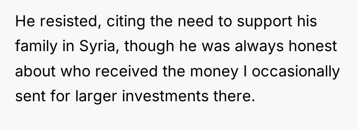 He resisted, citing the need to support his family in...