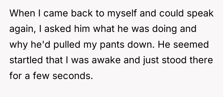 When I came back to myself and could speak again,...