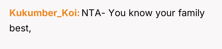 Kukumber_Koi NTA- You know your family best,