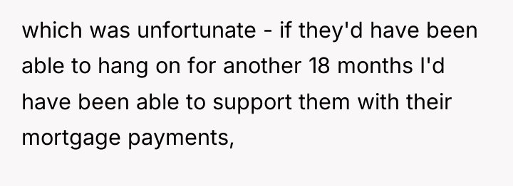 which was unfortunate - if they'd have been able to...