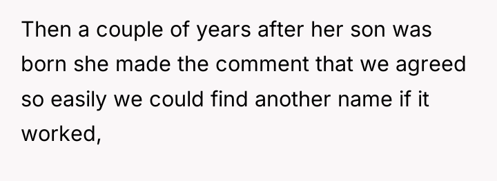 Then a couple of years after her son was born...