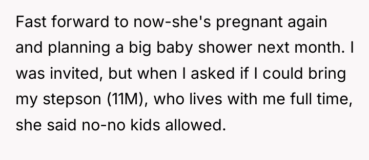 Fast forward to now-she's pregnant again and planning a big...