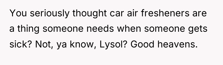 You seriously thought car air fresheners are a thing someone...