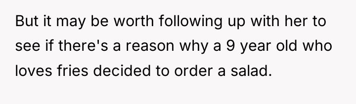 But it may be worth following up with her to...
