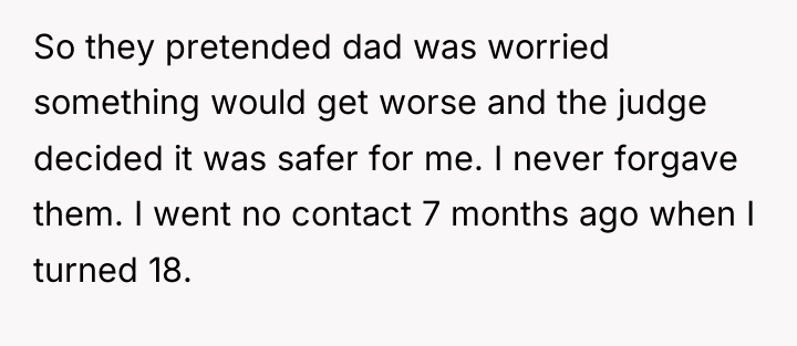 So they pretended dad was worried something would get worse...