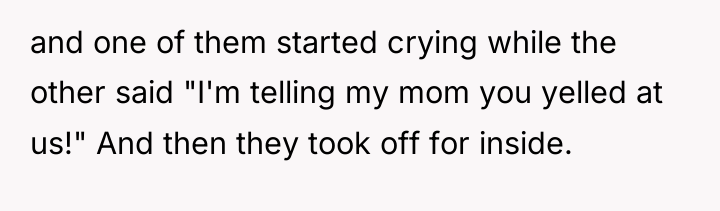 and one of them started crying while the other said...