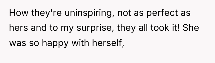 How they're uninspiring, not as perfect as hers and to...