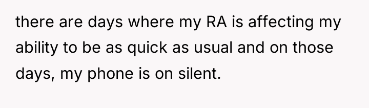 there are days where my RA is affecting my ability...