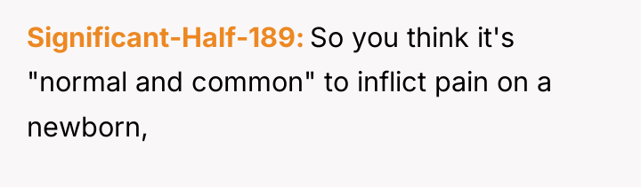Significant-Half-189 So you think it's "normal and common" to inflict...
