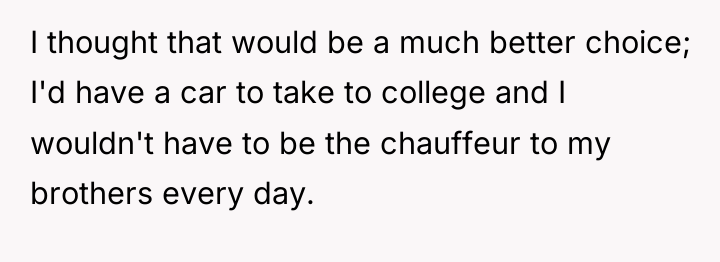 I thought that would be a much better choice; I'd...