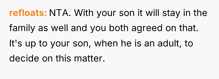 refloats NTA. With your son it will stay in the...