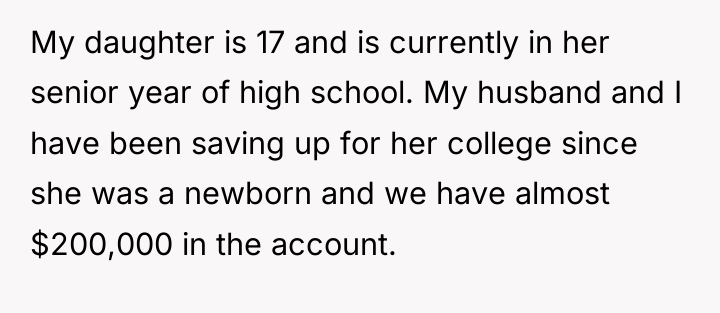 My daughter is 17 and is currently in her senior...