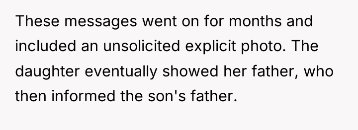 These messages went on for months and included an unsolicited...