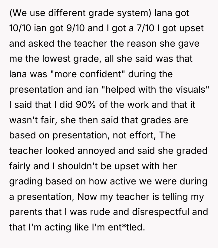 (We use different grade system) lana got 10/10 ian got...